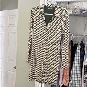 Abercrombie & Fitch Black and Cream Checkered Shirt